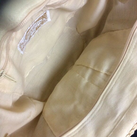 Cappelli Straworld Straw Tote Handbag With Beaded Design & Shell Accents - Picture 6 of 10